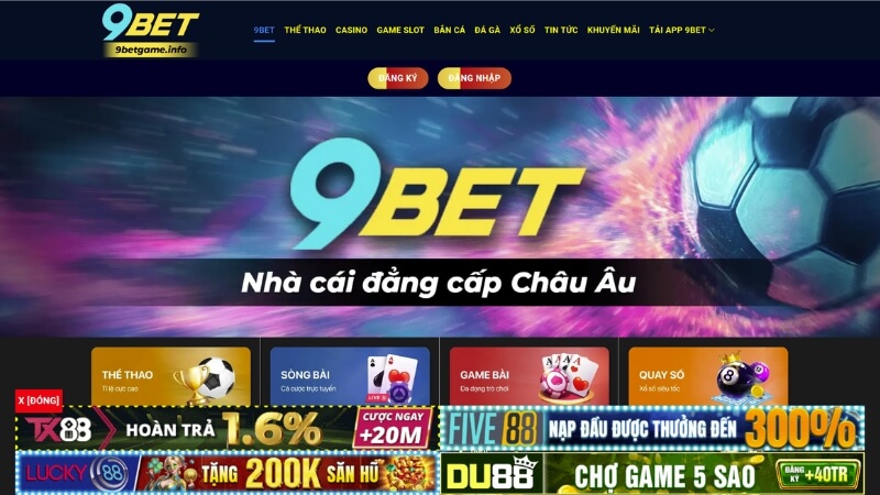 Hướng dẫn vào game bằng trang web 9Bet chính thức
