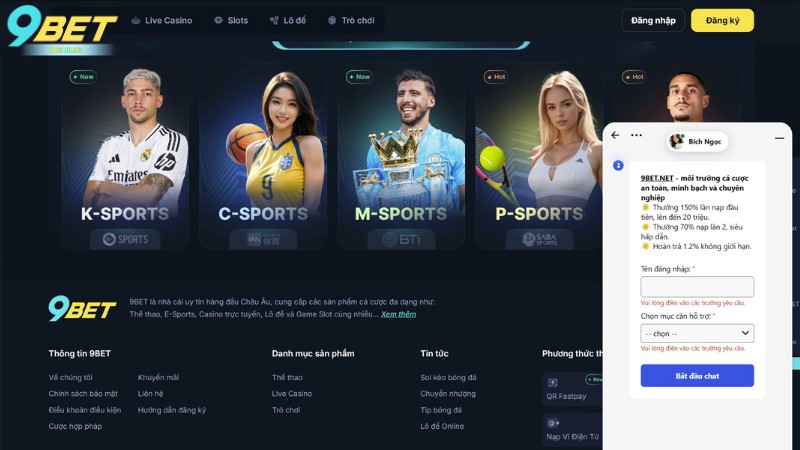 Những lưu ý quan trọng khi truy cập tên miền mới của 9Bet 